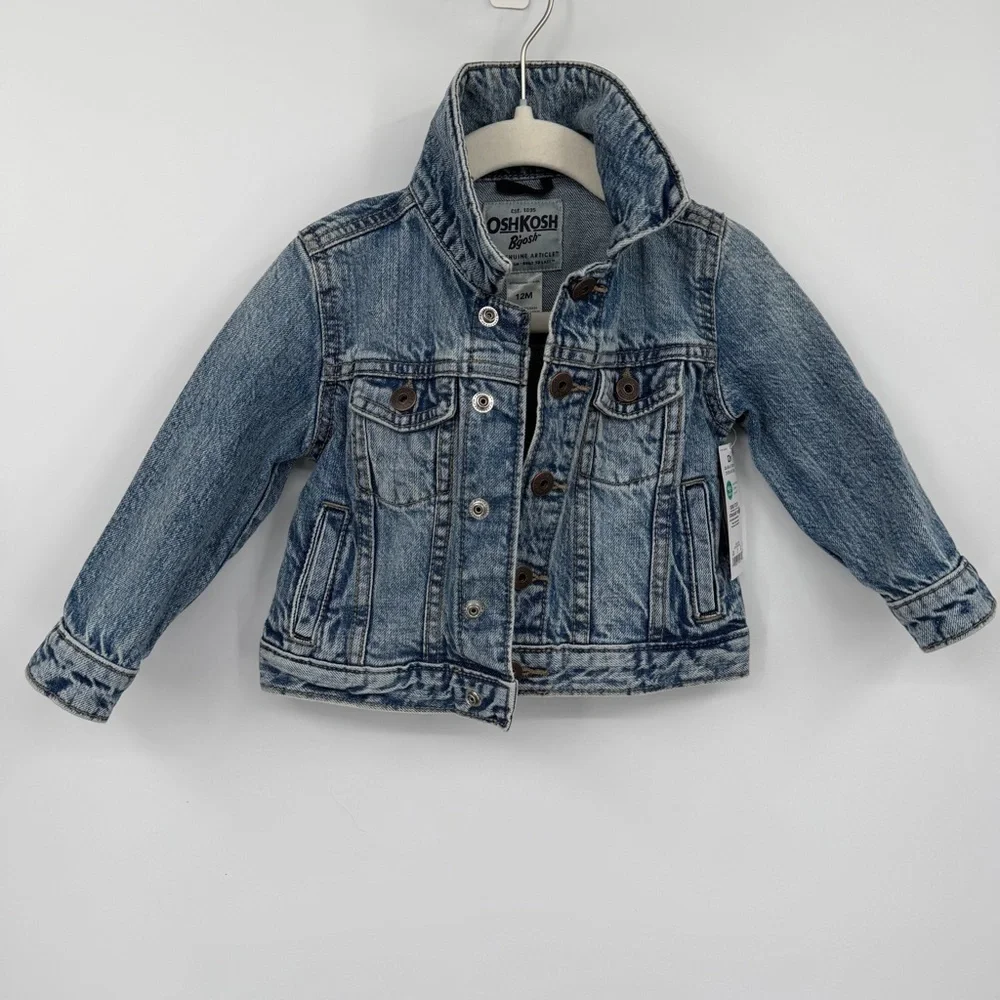 NWT OshKosh B'gosh Blue Denim Jacket size 12m